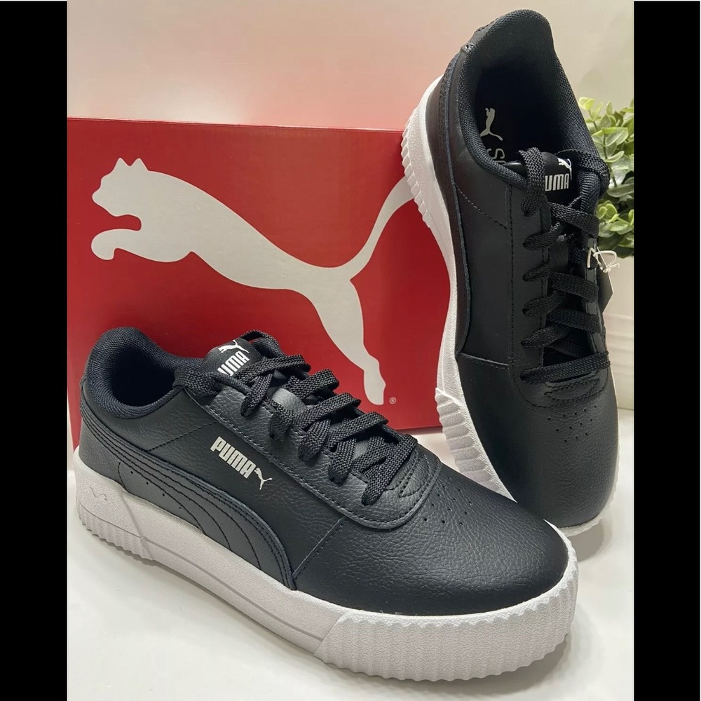 NEW Puma Women's Carina Low Top Lace Up Shoes Sneakers Black Size 8.5 - Picture 9 of 9